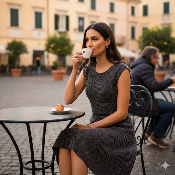 NWT Luisa Spagnoli Italian wool blend dress S - Picture 2 of 15